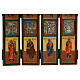 Iconostásio russo doméstico 130x34 cm antigo séc. XIX s6