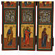 Iconostásio russo doméstico 130x34 cm antigo séc. XIX s8