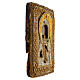 Antique Russian icon, Our Lady of Feodorovskaya, late 18th-early 19th century, honourific embroidery, glass beads, 12.2x10.2 in s5