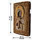 Icona Russa antica fine XVIII sec Madre di Dio Feodorovskaya ricamo onorifico perle di vetro 31x26 cm s3
