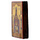 Icône russe ancienne XIXe siècle Mère de Dieu de Nicée fond d'or 12,6x10,4 cm s5