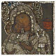 Antique Russian icon of Our Lady of Vladimir, late 18th century, honourific embroidery with iris beads, 12.2x10.2 in s2