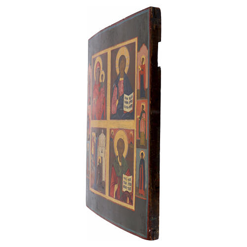 Antique Russian Quadripartite Icon, 19th century 50x39 cm 4
