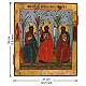 Antique Russian icon The Three Patriarchs XIX century, 35x31 cm s3