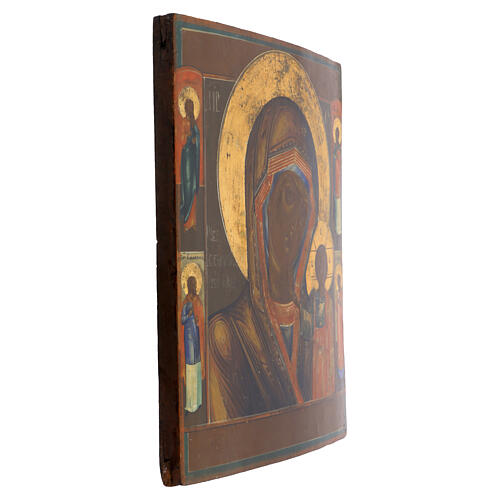 Ancient Russian icon, late 18th century, Our Lady of Kazan, 10.7x9.3 in 6