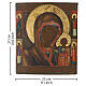 Ancient Russian icon, late 18th century, Our Lady of Kazan, 10.7x9.3 in s3