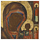 Ícone russo antigo séc. XVIII Mãe de Deus de Cazã 27x23 cm s2