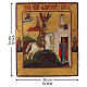 Ícone russo antigo São Jorge e o dragão século XIX 31,5x26,7 cm s3