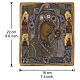 Ancient Russian Icon: Theotokos of Kazan, early 19th century honorific embroidery with river and iris pearls, 22x19 cm s3