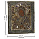 Ancient Russian icon Mother of God Console My Pain honorary embroidered river pearls, early 19th century 31x26 cm s3