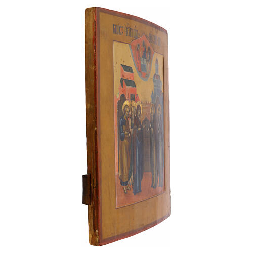 Ancient Russian icon, 19th century: Apparition of the Virgin to St. Sergius of Radonezh, 36x30 cm 5