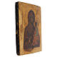Icona Russa antica XIX secolo Madonna di Tikvin 30x26 cm s5