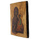 Ícone russo antigo Mãe de Deus de Tikhvin século XIX 30,8x26 cm s4