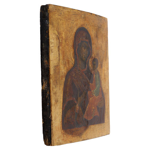Antique Russian icon Theotokos of Tikhvin XIX century 30x26 cm 5