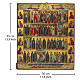 Icona Russa antica XIX secolo Menologio di gennaio 35x30 s3