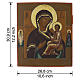 Icona Russa antica metà XIX secolo Madonna di Tikvin 30,9x26,8 s3