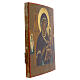 Icona Russa antica metà XIX secolo Madonna di Tikvin 30,9x26,8 s5
