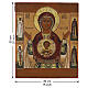 Icona Russa antica XIX secolo Madonna del segno 31X26 s3