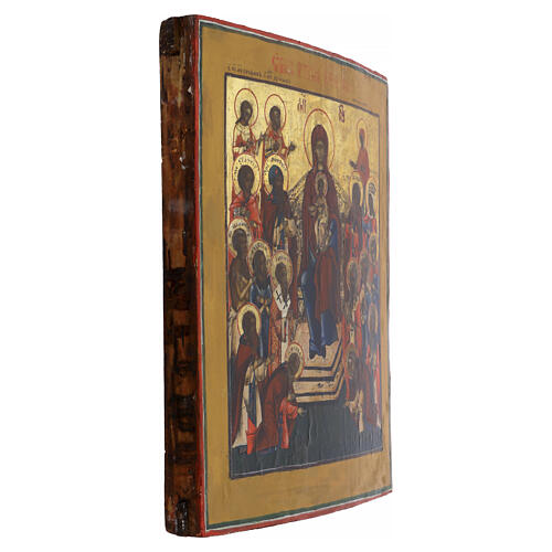 Icona Russa antica XIX secolo Madonna di Kiev Pecherskaya 34x29 cm 5