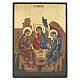 Icona rumena Santissima Trinità di Andrej Rublev dipinta a mano 31x23 cm s1