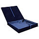 Blue velvet icon box with satin interior 35x34 cm s2