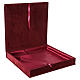 Cofanetto velluto bordeaux interno raso 42x45 cm s2