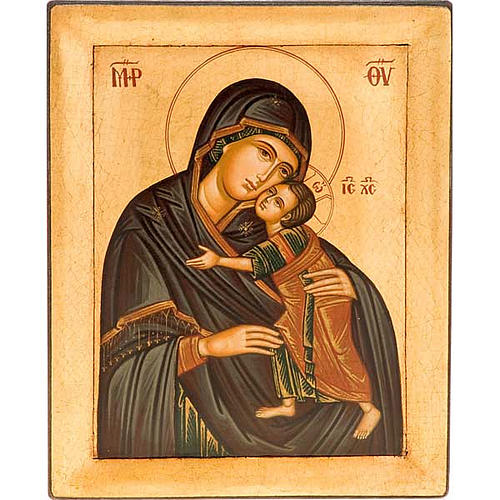 Glikofilussa Virgin with blue mantle icon 1