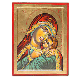Ícono Virgen de Kasperov fondo oro