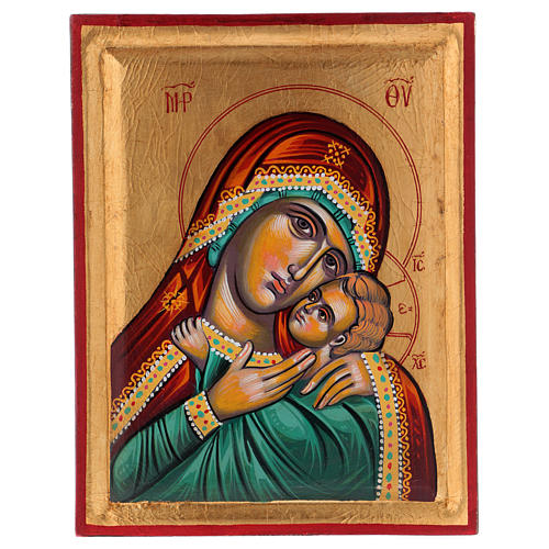 Ícone Nossa Senhora de Kasperov fundo ouro 1