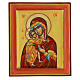 Icona Vergine Vladimir fondo ocra s1