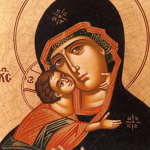 Ikone Gottesmutter von Vladimir mit Goldhintergrund 3