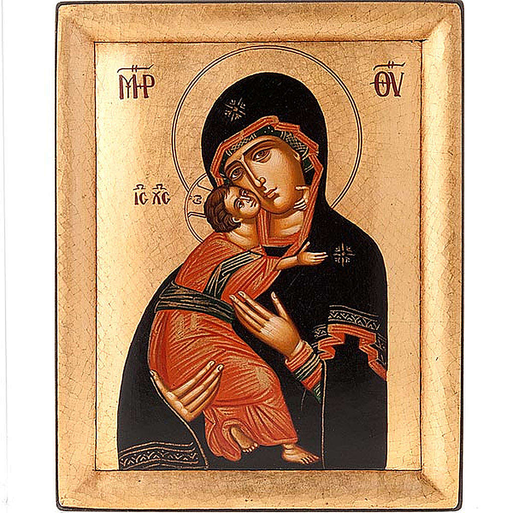 Vladimir Mother of God icon, golden background | online sales on ...