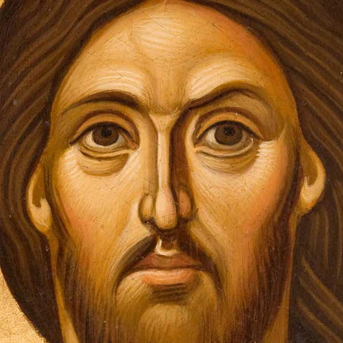 Pantocrator, close-up Greek icon, painted in Greece 2