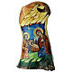 Greek icon painted on trunk 50x30 cm s1