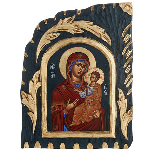 Icône Vierge Vreko Fratusa sérigraphiée et peinte Grèce 1