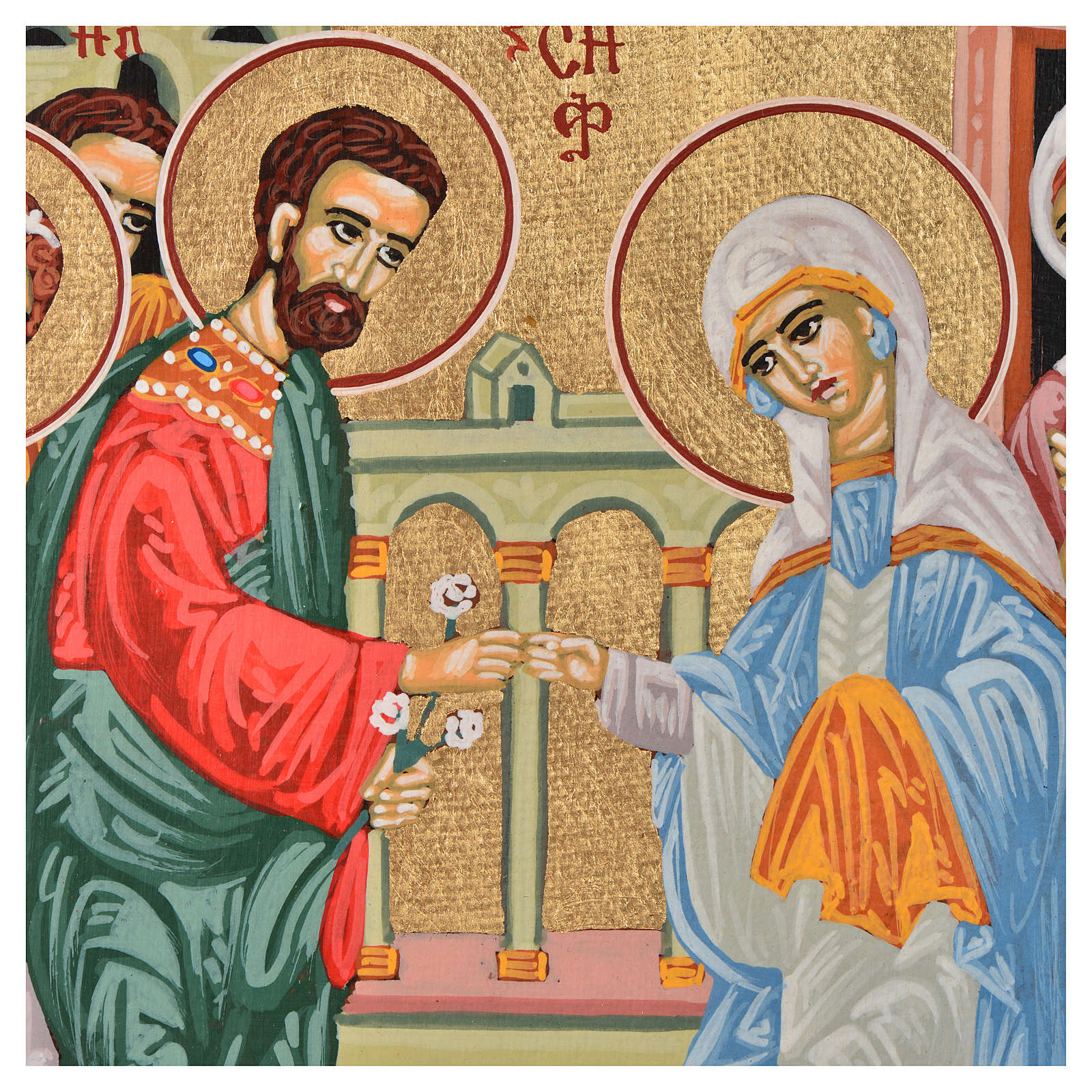 Matrimonio Di Maria E Giuseppe Icona Grecia dipinta matrimonio Giuseppe e Maria 31x23 cm | vendita