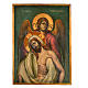 Icône grecque peinte, scène Déposition du Christ 67x48cm s1