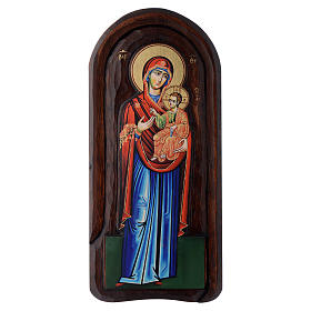 Icono bajorrelieve con Virgen Odigitria con Niño 45x20 cm