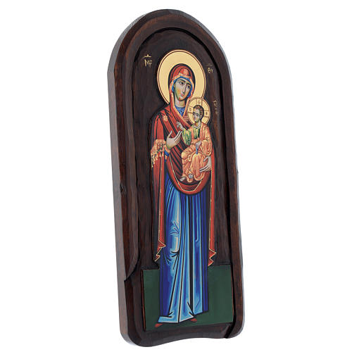 Icono bajorrelieve con Virgen Odigitria con Niño 45x20 cm 2