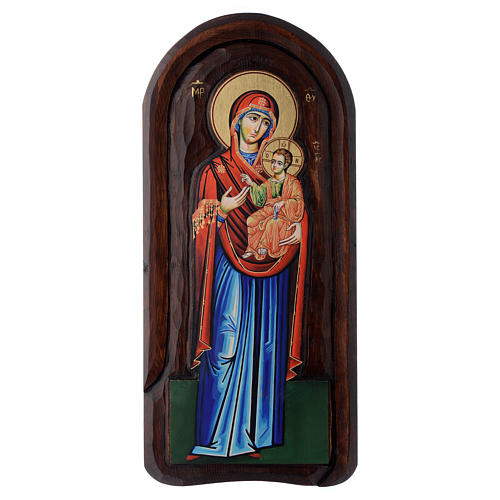 Icona a bassorilievo con Madonna Odigitria con Bambino 45x20 cm 1
