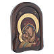 Icona bassorilievo primo piano della Vergine Vladimir 25x15 cm s2