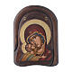 Ícone baixo-relevo primeiro plano Mãe de Deus de Vladimir 25x15 cm s1