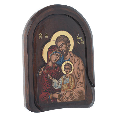 Griechische Siebdruck-Ikone, Basrelief, Heilige Familie, 30x20 cm 2