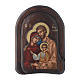 Holy Family icon in wood, low relief 30x20 cm s1