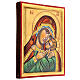 Icône grecque peinte Vierge Glykophilousa 30x20 cm s3