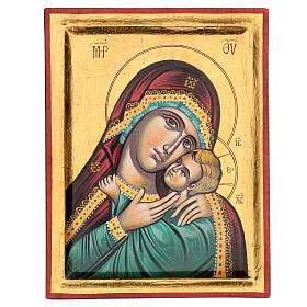 Icone Grecia dipinte e serigrafate: Icona greca dipinta Vergine Glikofilussa 30x20 cm