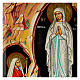 Our Lady of Lourdes painted Greek icon 25x20 cm s2