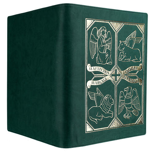 Leather slipcase for Lectionary with evangtelists symbols 3