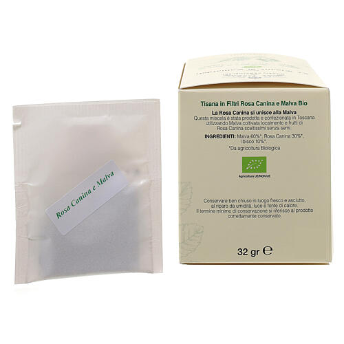 Rosehip and Malva Camaldoli herbal tea 16 filters 3