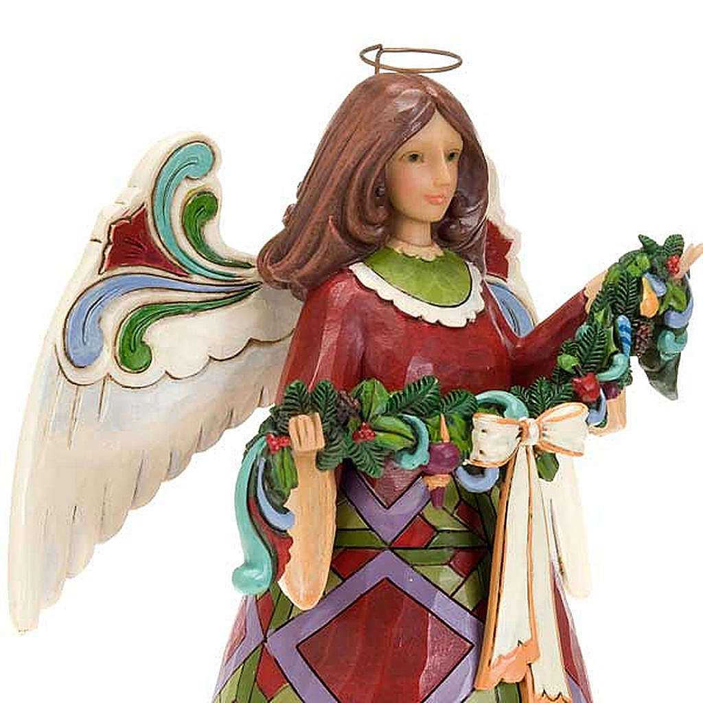 Christmas Angel holding Garland – Jim Shore | online sales on HOLYART.co.uk